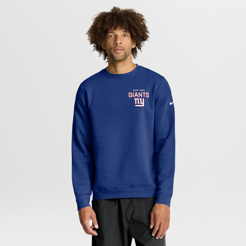 New York Giants Primetime Club Fleece Pullover Sweatshirt - Royal - Nike