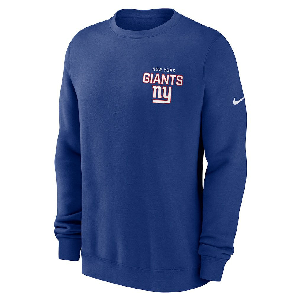 New York Giants Primetime Club Fleece Pullover Sweatshirt - Royal - Nike