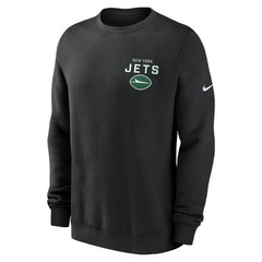 New York Jets Primetime Club Fleece Pullover Sweatshirt - Black - Nike