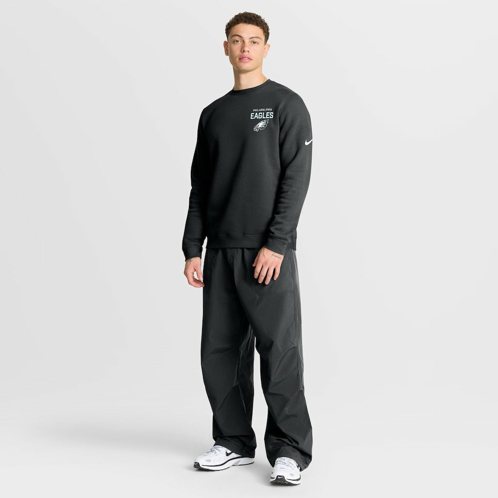 Philadelphia Eagles Primetime Club Fleece Pullover Sweatshirt - Black - Nike
