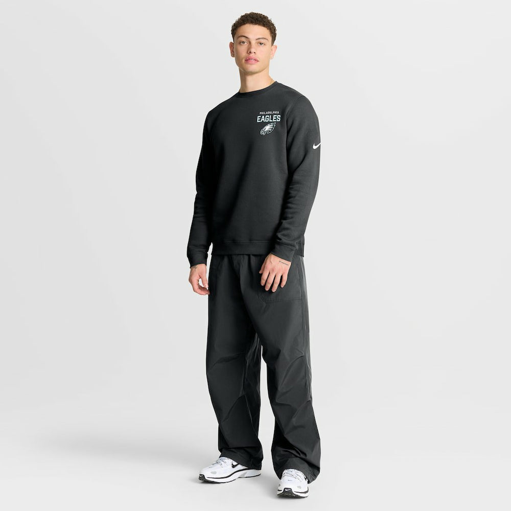 Philadelphia Eagles Primetime Club Fleece Pullover Sweatshirt - Black - Nike