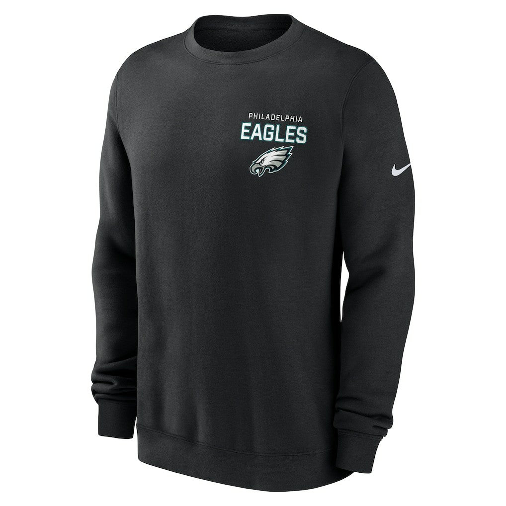 Philadelphia Eagles Primetime Club Fleece Pullover Sweatshirt - Black - Nike