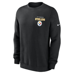Pittsburgh Steelers Primetime Club Fleece Pullover Sweatshirt - Black - Nike