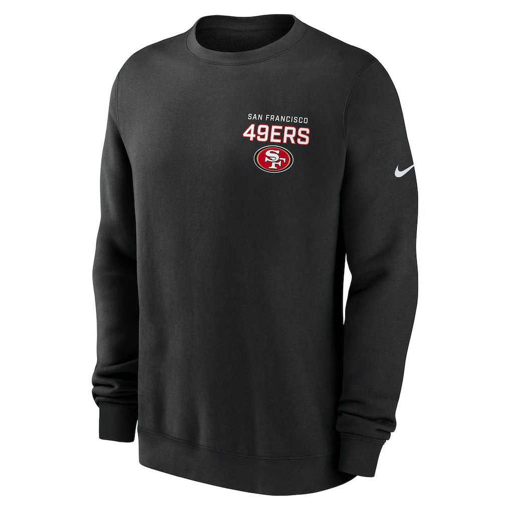 San Francisco 49ers Primetime Club Fleece Pullover Sweatshirt - Black - Nike