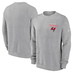 Tampa Bay Buccaneers Primetime Club Fleece Pullover Sweatshirt - Heather Gray - Nike
