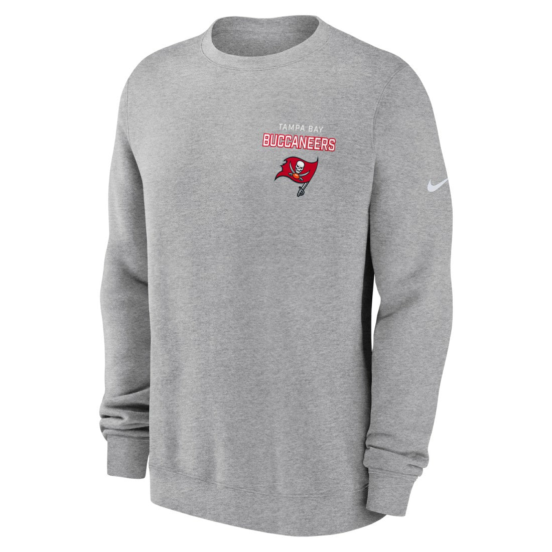 Tampa Bay Buccaneers Primetime Club Fleece Pullover Sweatshirt - Heather Gray - Nike