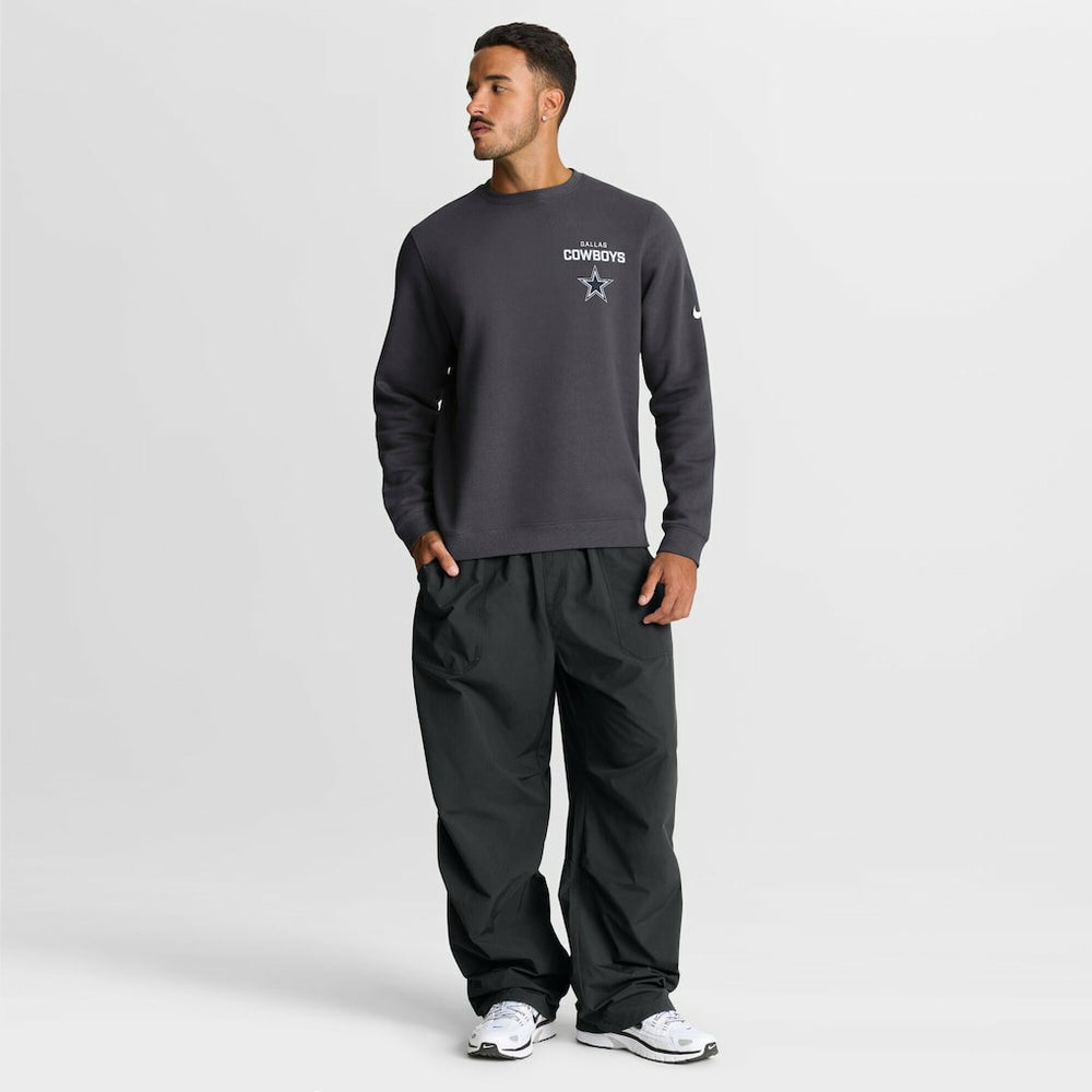 Dallas Cowboys Primetime Club Fleece Pullover Sweatshirt - Anthracite - Nike