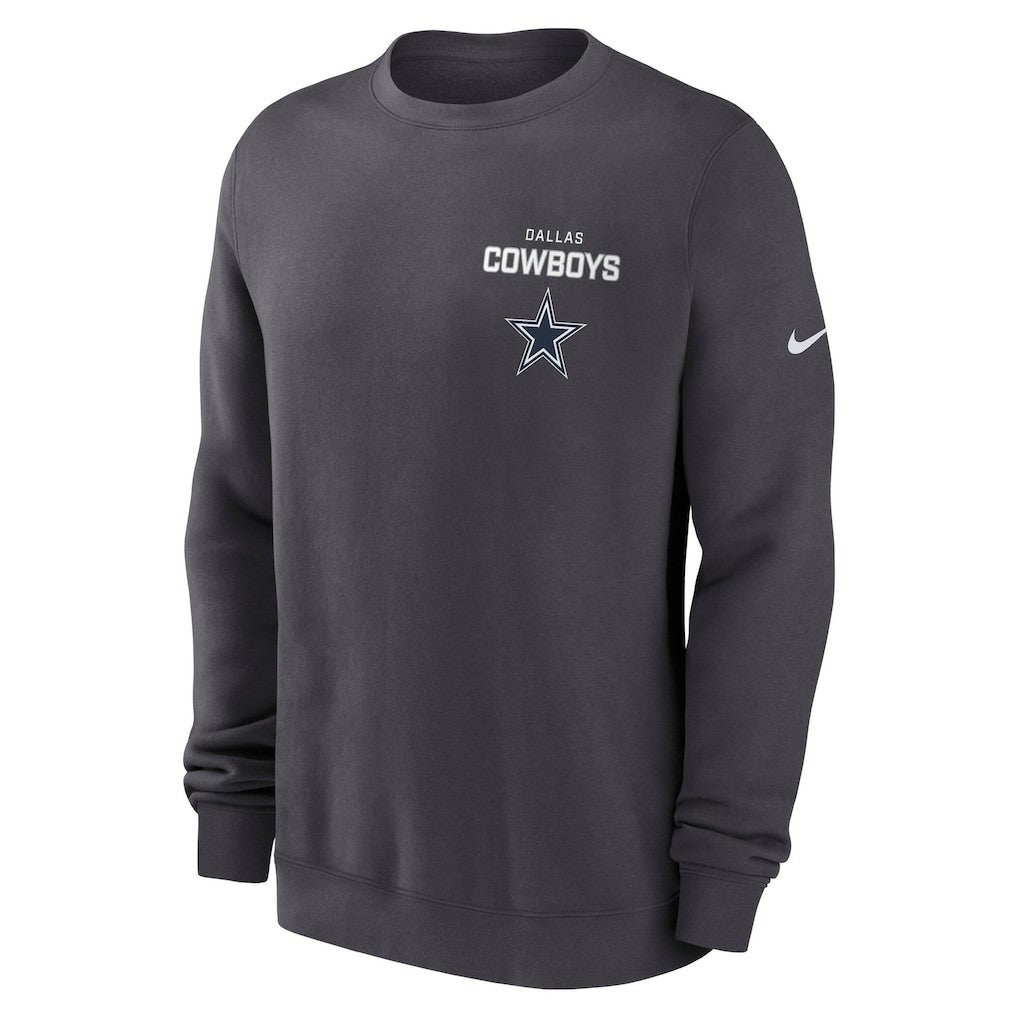 Dallas Cowboys Primetime Club Fleece Pullover Sweatshirt - Anthracite - Nike