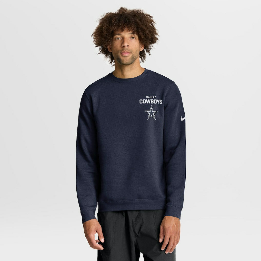 Dallas Cowboys Primetime Club Fleece Pullover Sweatshirt - Navy - Nike