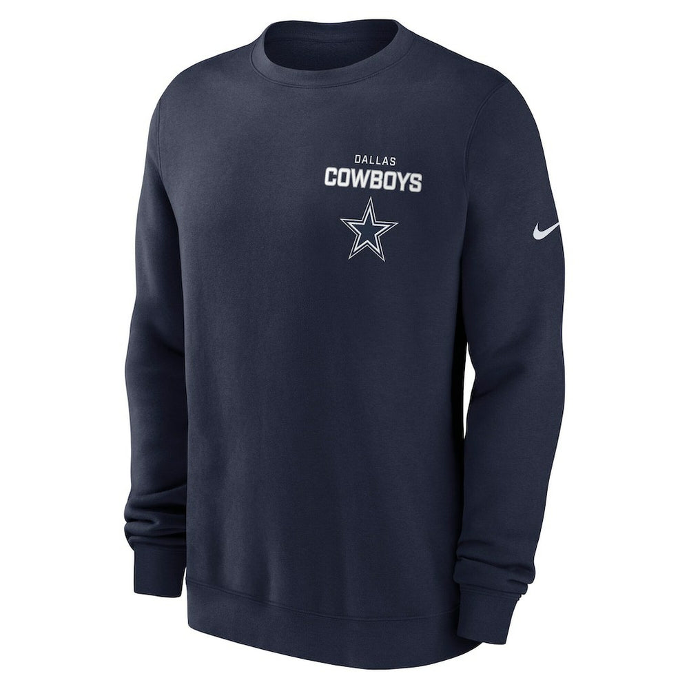 Dallas Cowboys Primetime Club Fleece Pullover Sweatshirt - Navy - Nike