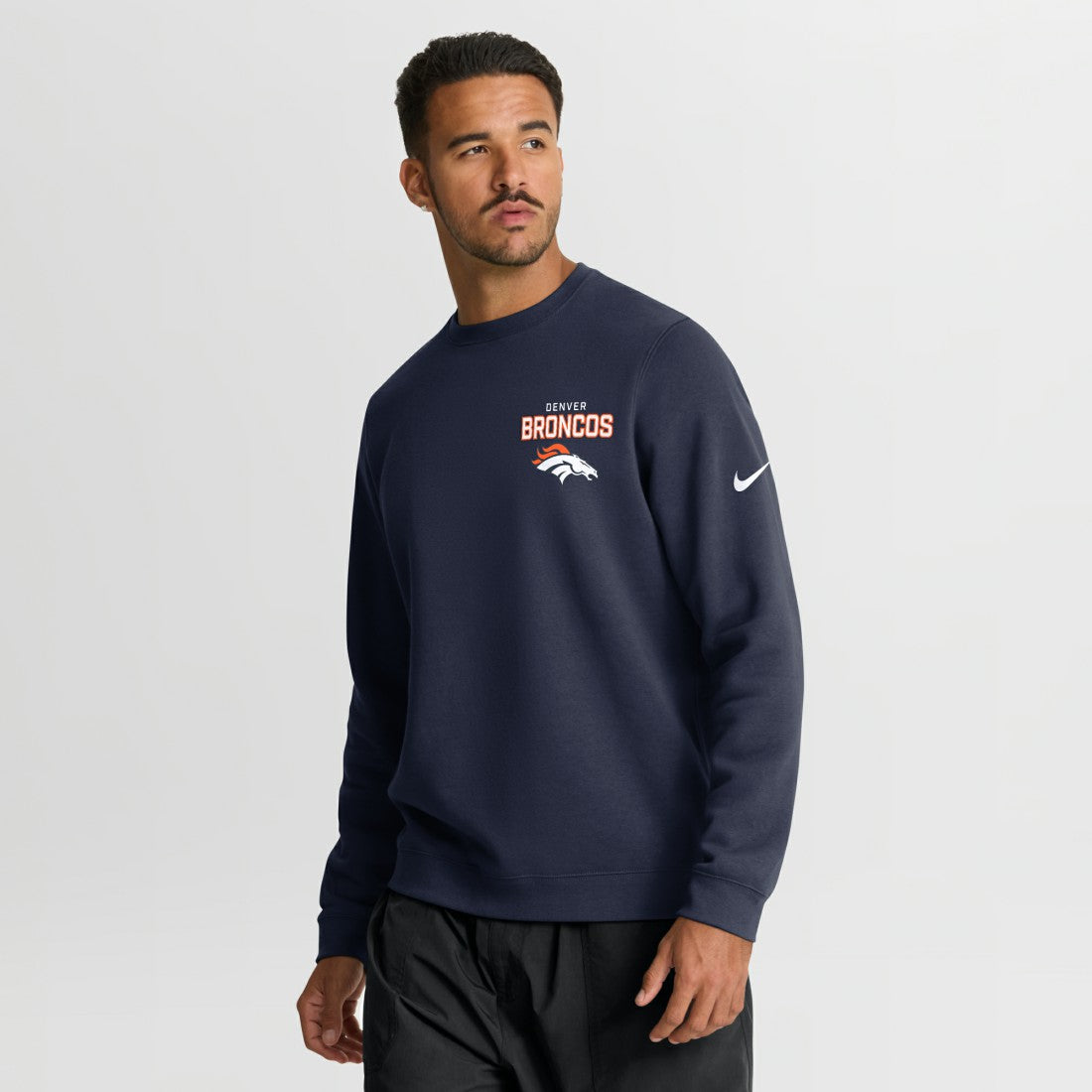 Denver Broncos Primetime Club Fleece Pullover Sweatshirt - Navy - Nike