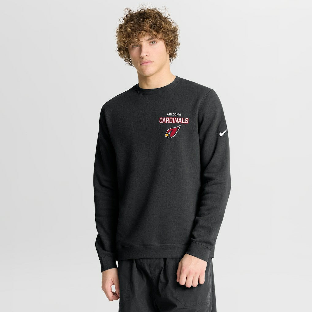 Arizona Cardinals Primetime Club Fleece Pullover Sweatshirt - Black - Nike