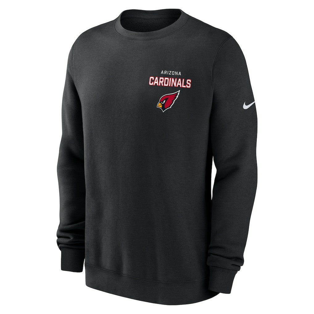 Arizona Cardinals Primetime Club Fleece Pullover Sweatshirt - Black - Nike