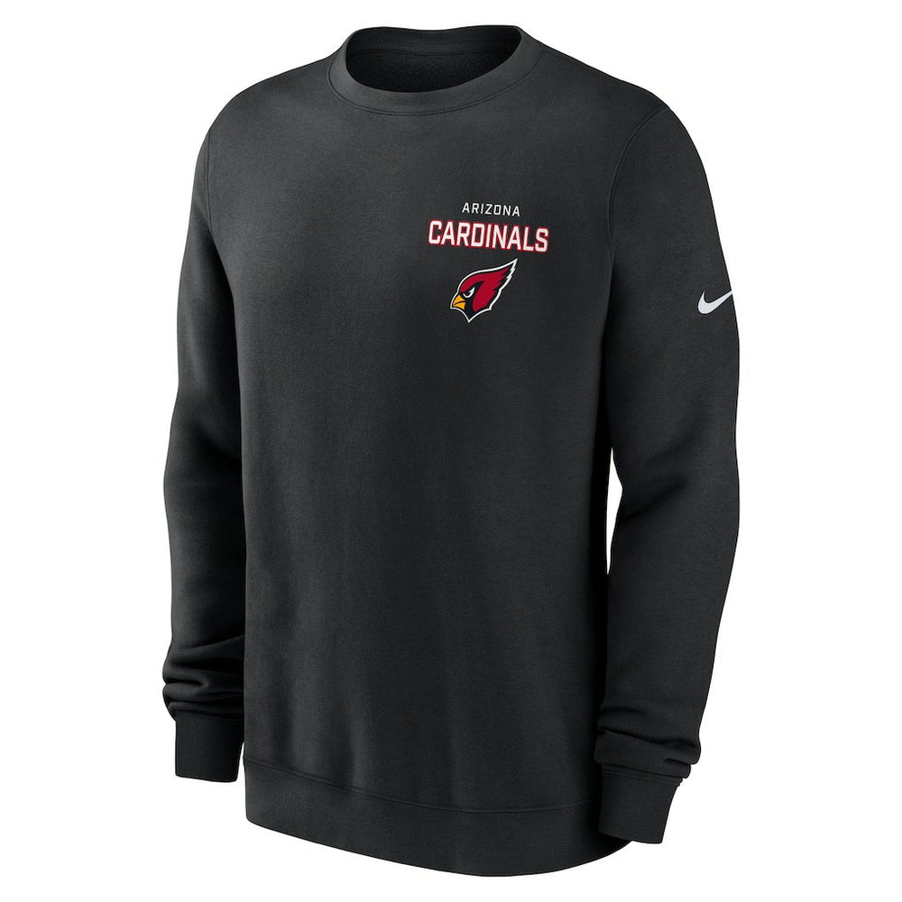 Arizona Cardinals Primetime Club Fleece Pullover Sweatshirt - Black - Nike