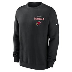 Arizona Cardinals Primetime Club Fleece Pullover Sweatshirt - Black - Nike