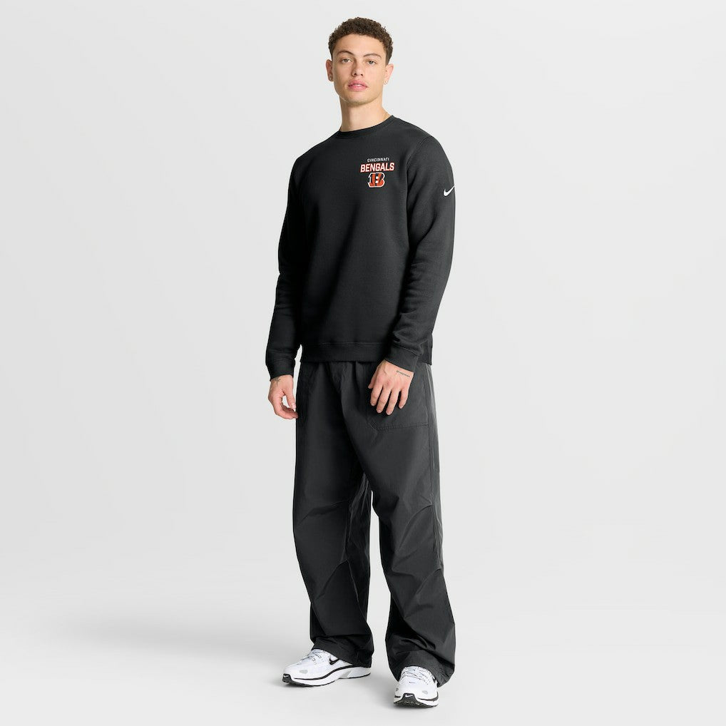 Cincinnati Bengals Primetime Club Fleece Pullover Sweatshirt - Black - Nike