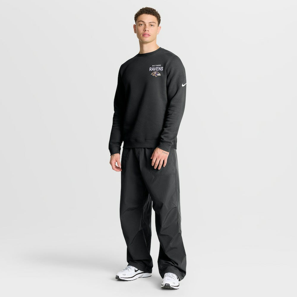 Baltimore Ravens Primetime Club Fleece Pullover Sweatshirt - Black - Nike
