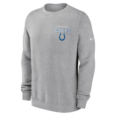 Indianapolis Colts Primetime Club Fleece Pullover Sweatshirt - Heather Gray - Nike