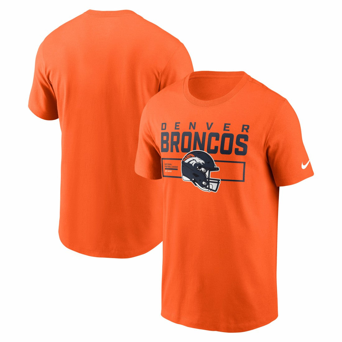 Denver Broncos Primetime Helmet Essential T-Shirt - Orange - Nike