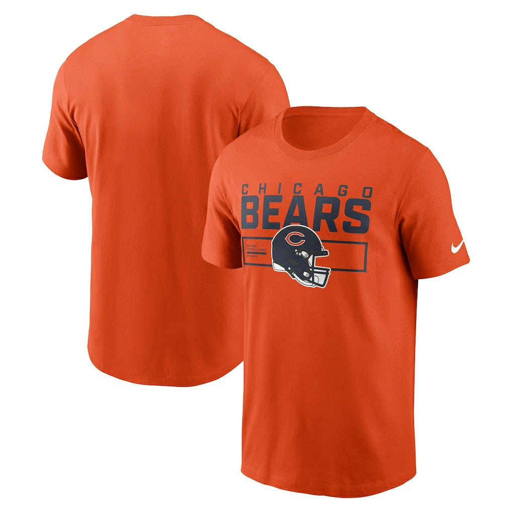 Chicago Bears Primetime Helmet Essential T-Shirt - Orange - Nike
