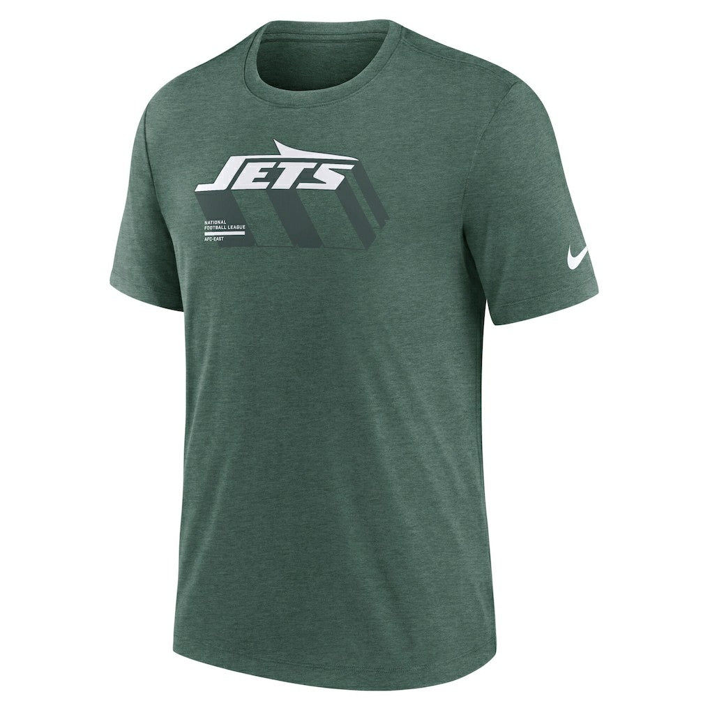 New York Jets Long Pass Tri-Blend T-Shirt - Heather Green - Nike