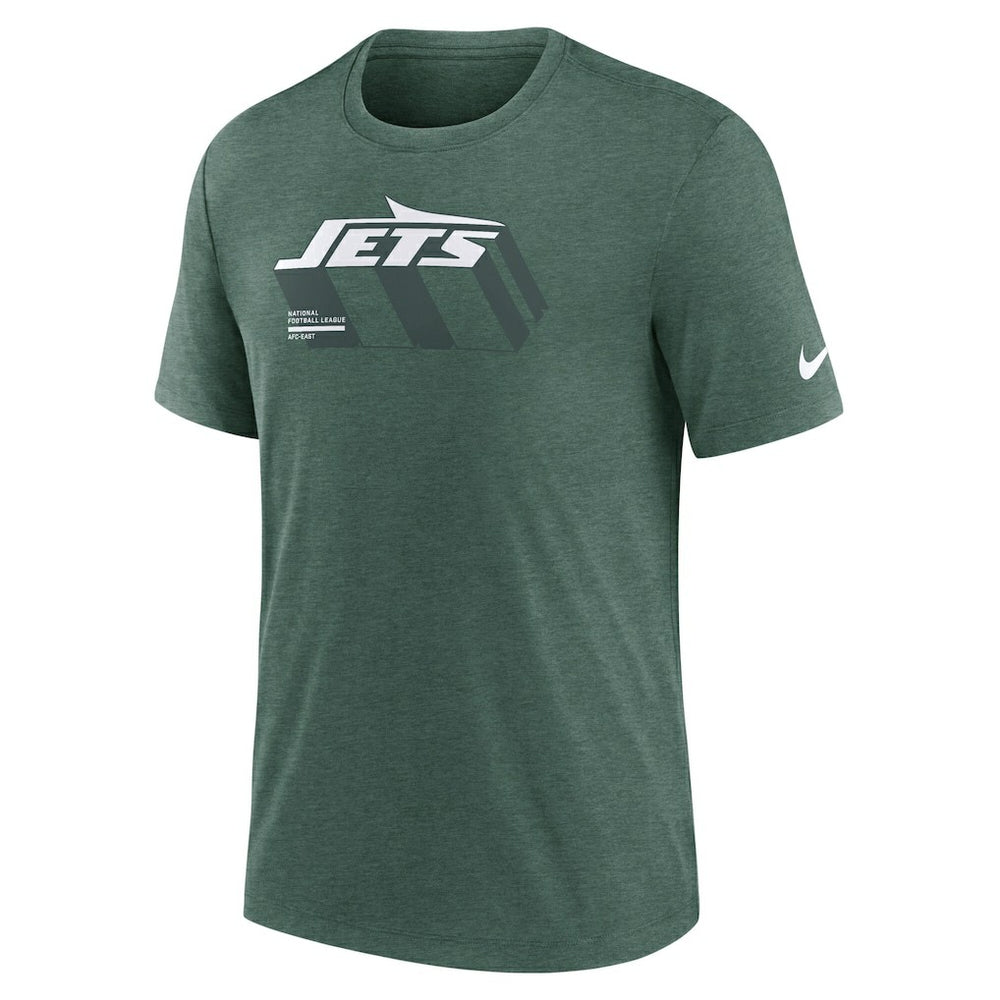 New York Jets Long Pass Tri-Blend T-Shirt - Heather Green - Nike