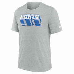 Detroit Lions Long Pass Tri-Blend T-Shirt - Heather Gray - Nike