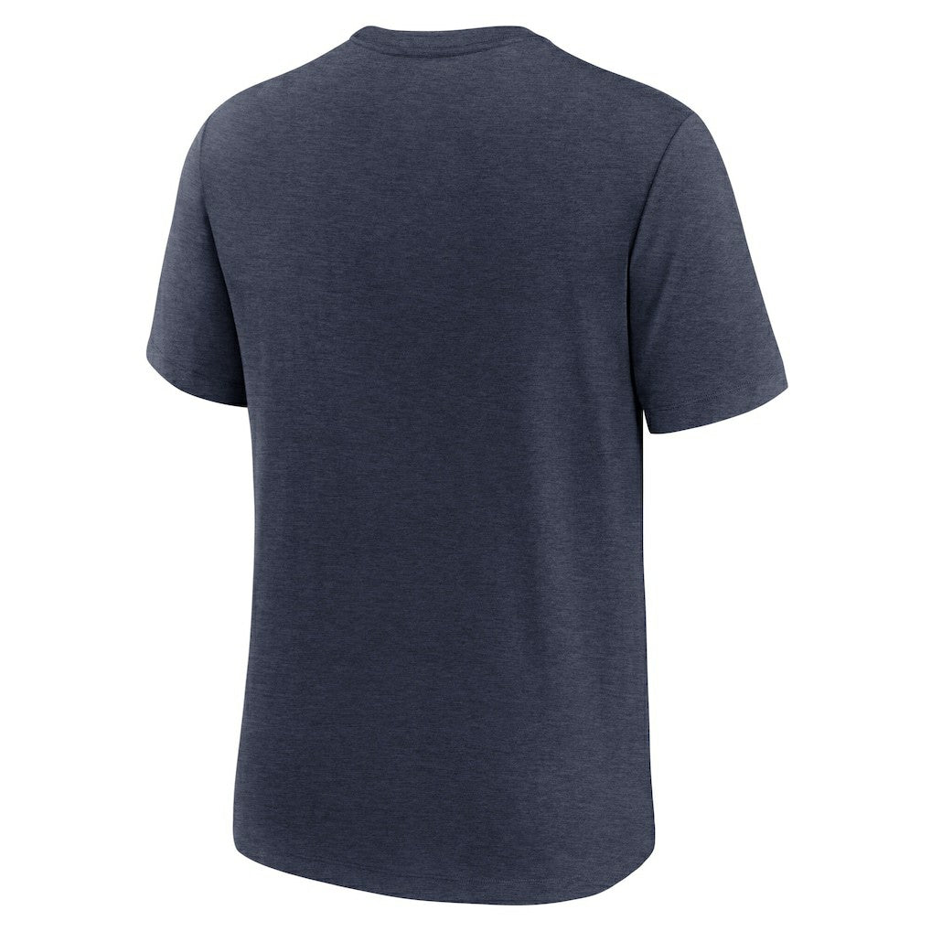 Chicago Bears Long Pass Tri-Blend T-Shirt - Heather Navy - Nike