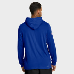 Buffalo Bills Big & Tall Sideline Dri-FIT Long Sleeve Hoodie T-Shirt - Royal - Nike