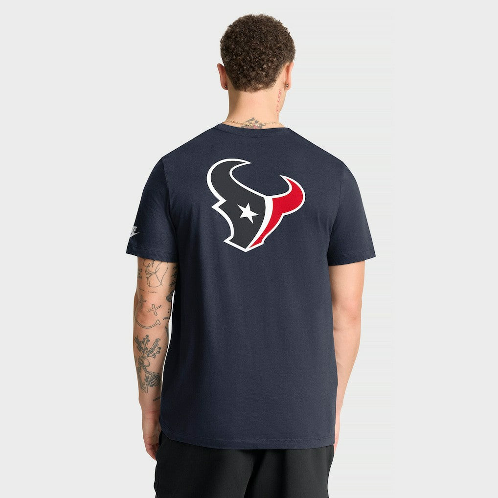 Houston Texans Rewind Front and Back Hit Essential T-Shirt - Navy - Nike