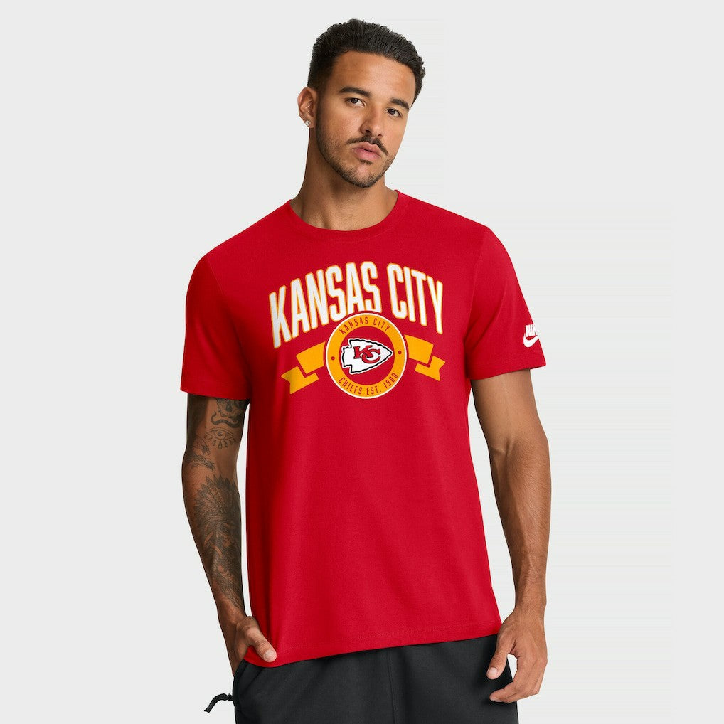 Kansas City Chiefs Rewind Front and Back Hit Essential T-Shirt - Red - Nike