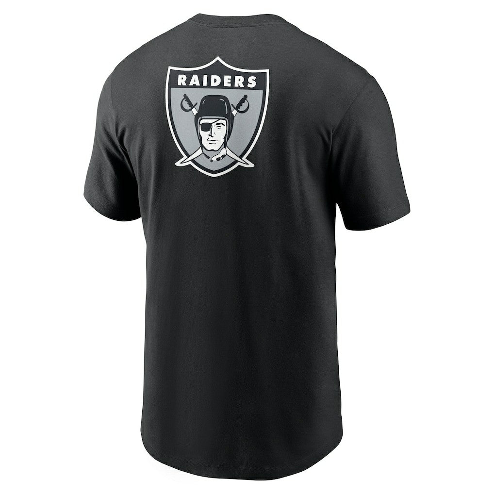 Las Vegas Raiders Rewind Front and Back Hit Essential T-Shirt - Black - Nike