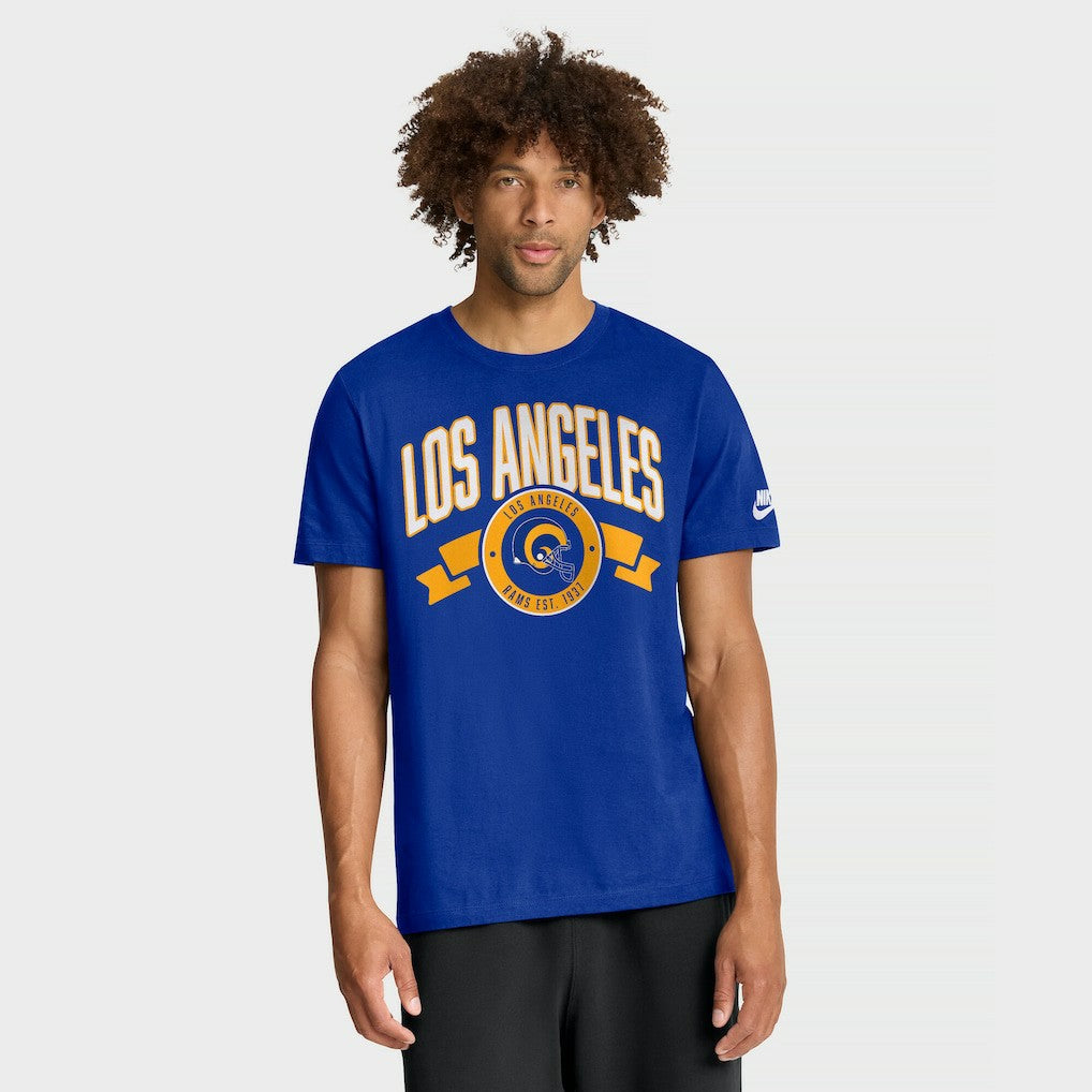 Los Angeles Rams Rewind Front and Back Hit Essential T-Shirt - Royal - Nike