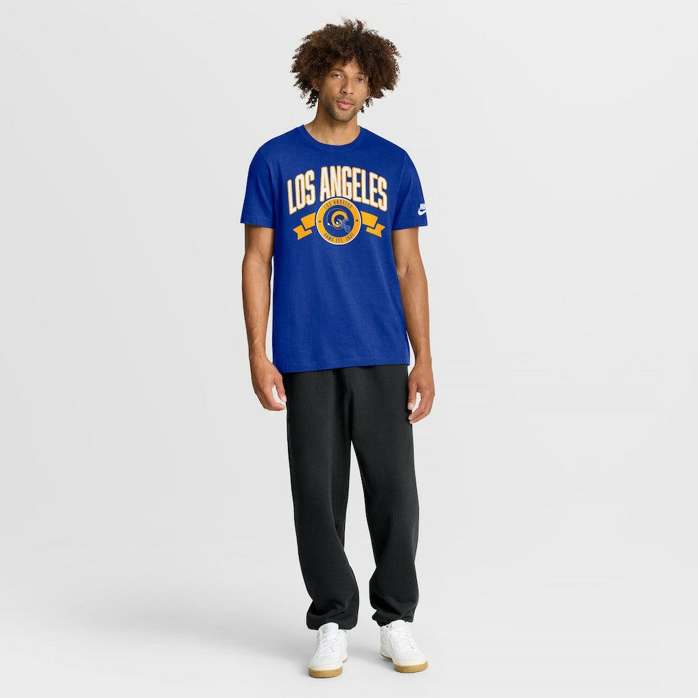 Los Angeles Rams Rewind Front and Back Hit Essential T-Shirt - Royal - Nike