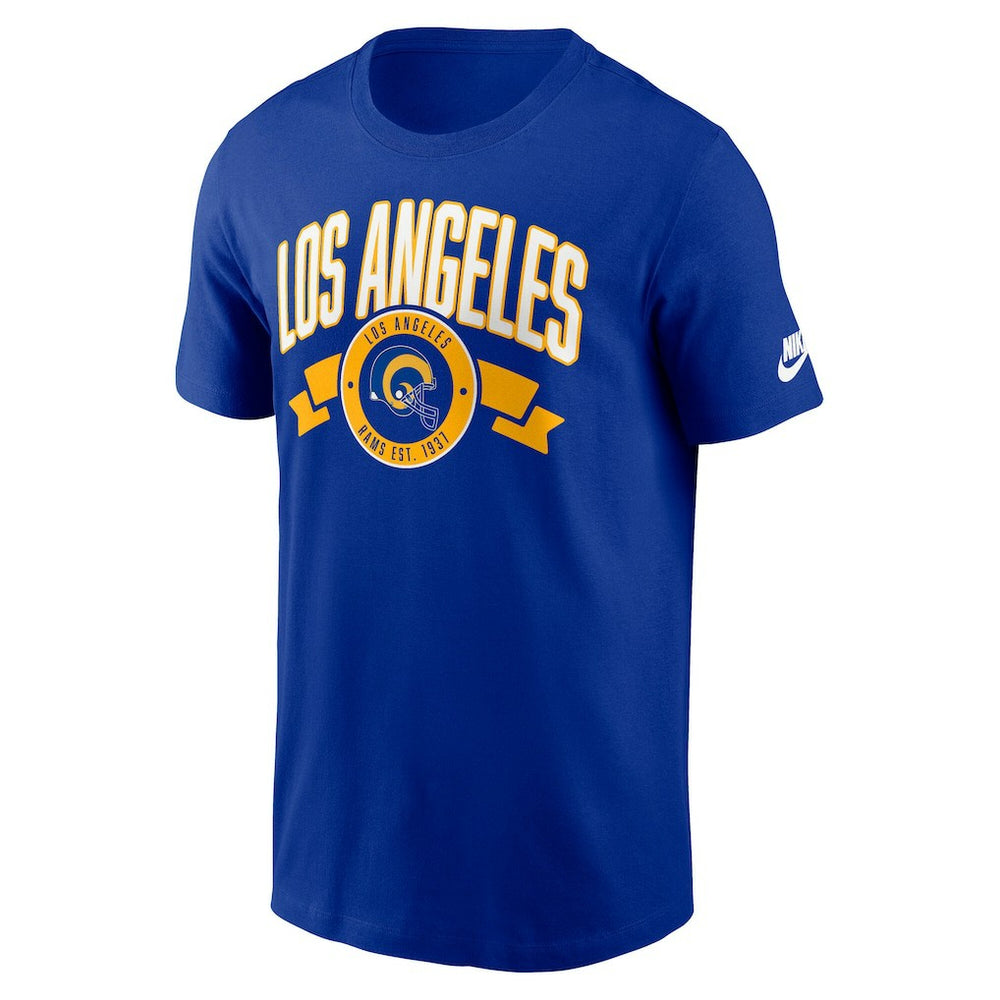 Los Angeles Rams Rewind Front and Back Hit Essential T-Shirt - Royal - Nike