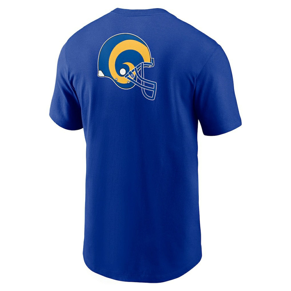 Los Angeles Rams Rewind Front and Back Hit Essential T-Shirt - Royal - Nike