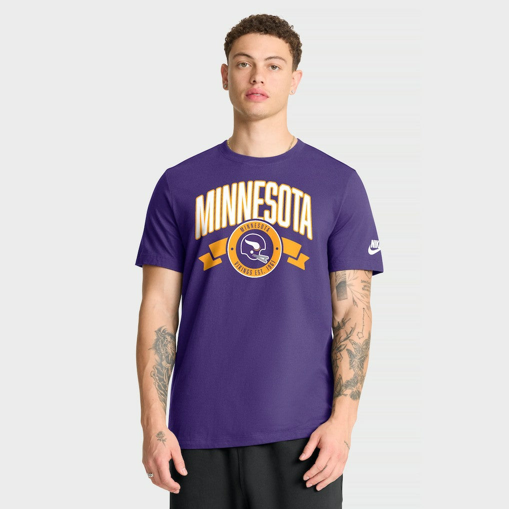 Minnesota Vikings Rewind Front and Back Hit Essential T-Shirt - Purple - Nike