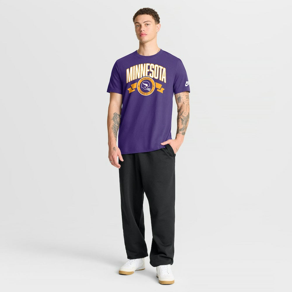Minnesota Vikings Rewind Front and Back Hit Essential T-Shirt - Purple - Nike
