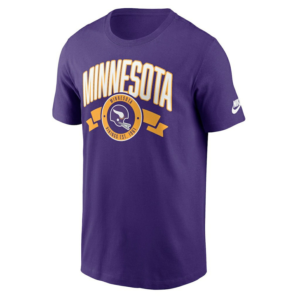 Minnesota Vikings Rewind Front and Back Hit Essential T-Shirt - Purple - Nike