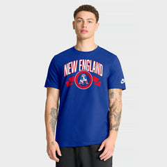New England Patriots Rewind Front and Back Hit Essential T-Shirt - Royal - Nike