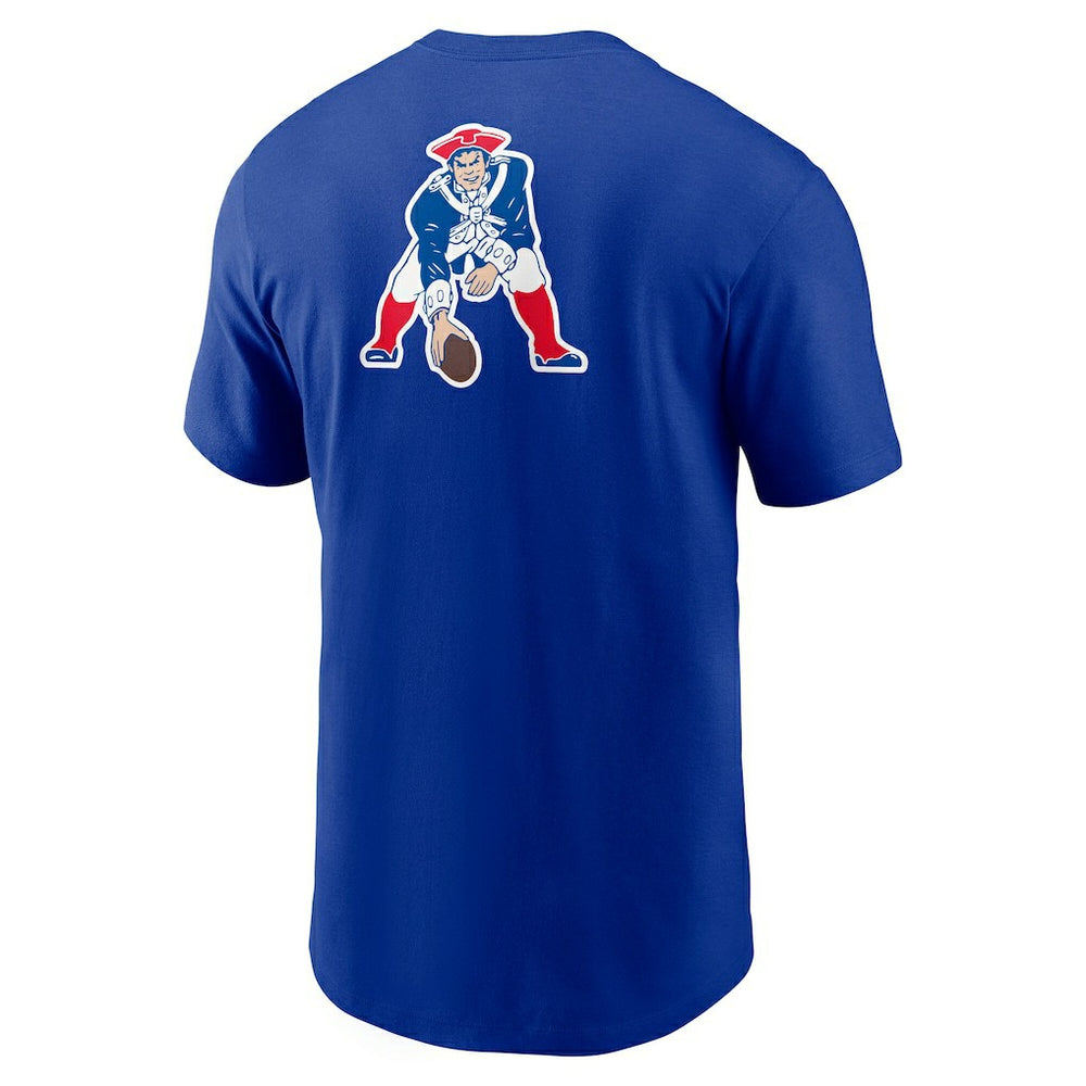 New England Patriots Rewind Front and Back Hit Essential T-Shirt - Royal - Nike