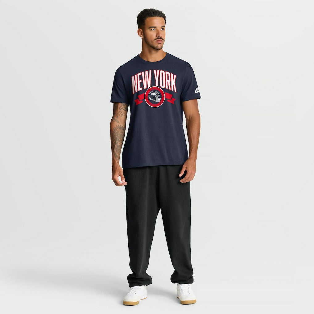 New York Giants Rewind Front and Back Hit Essential T-Shirt - Navy - Nike