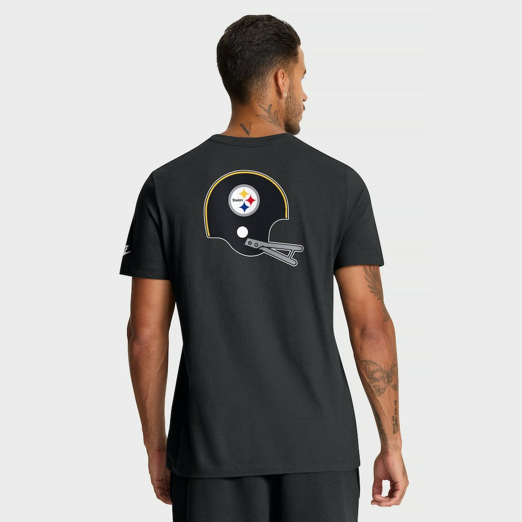 Pittsburgh Steelers Rewind Front and Back Hit Essential T-Shirt - Black - Nike