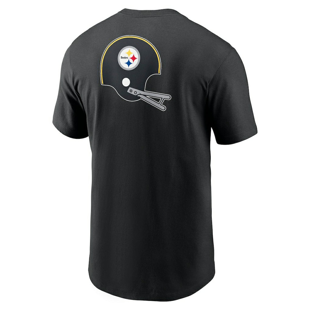 Pittsburgh Steelers Rewind Front and Back Hit Essential T-Shirt - Black - Nike