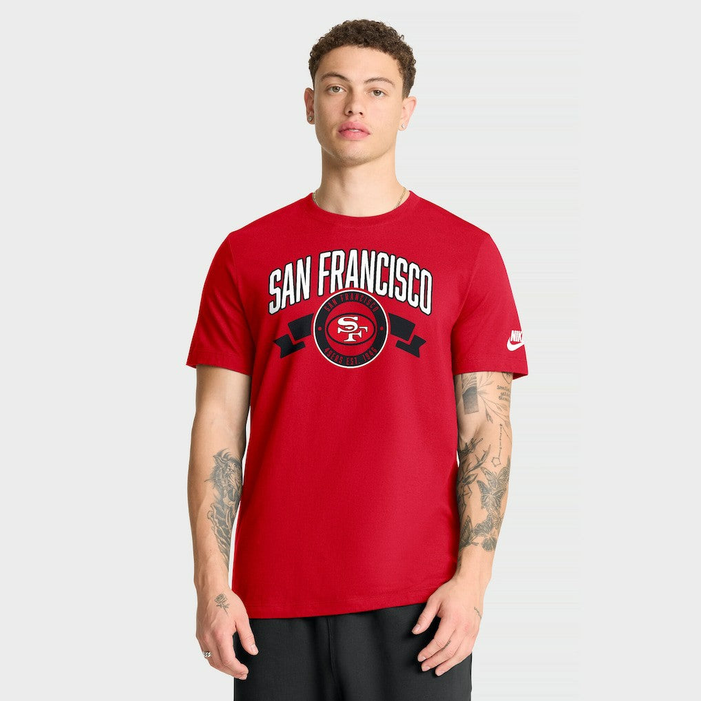 San Francisco 49ers Rewind Front and Back Hit Essential T-Shirt - Scarlet - Nike
