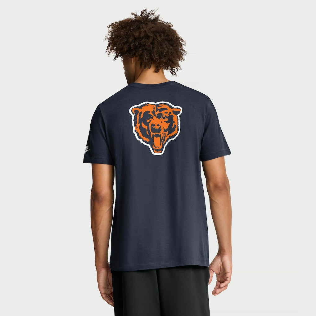 Chicago Bears Rewind Front and Back Hit Essential T-Shirt - Navy - Nike