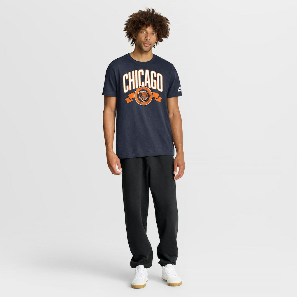 Chicago Bears Rewind Front and Back Hit Essential T-Shirt - Navy - Nike