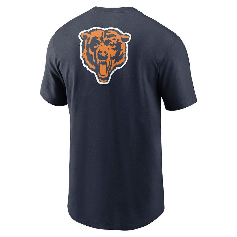 Chicago Bears Rewind Front and Back Hit Essential T-Shirt - Navy - Nike