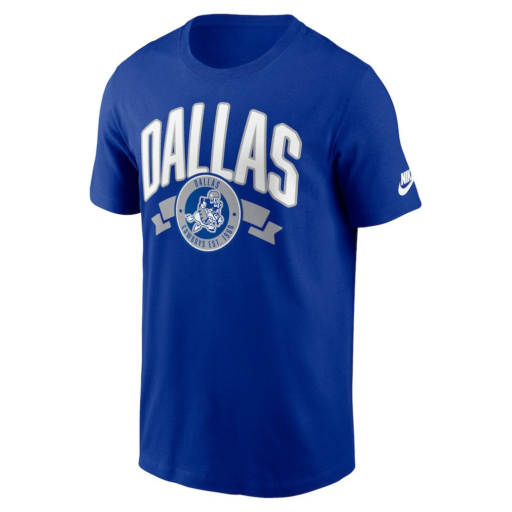 Dallas Cowboys Rewind Front and Back Hit Essential T-Shirt - Royal - Nike