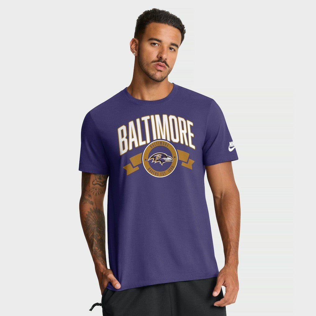 Baltimore Ravens Rewind Front and Back Hit Essential T-Shirt - Purple - Nike